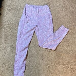Zelos Pink Snake Skin Patterned Leggings
